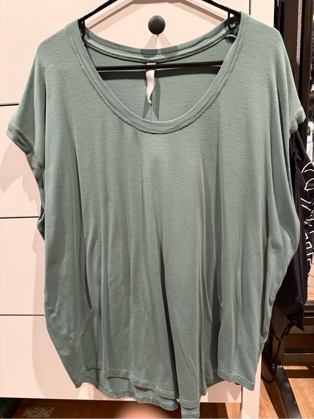 Athleta Relaxed Scoop Short Sleeve Top in Sage